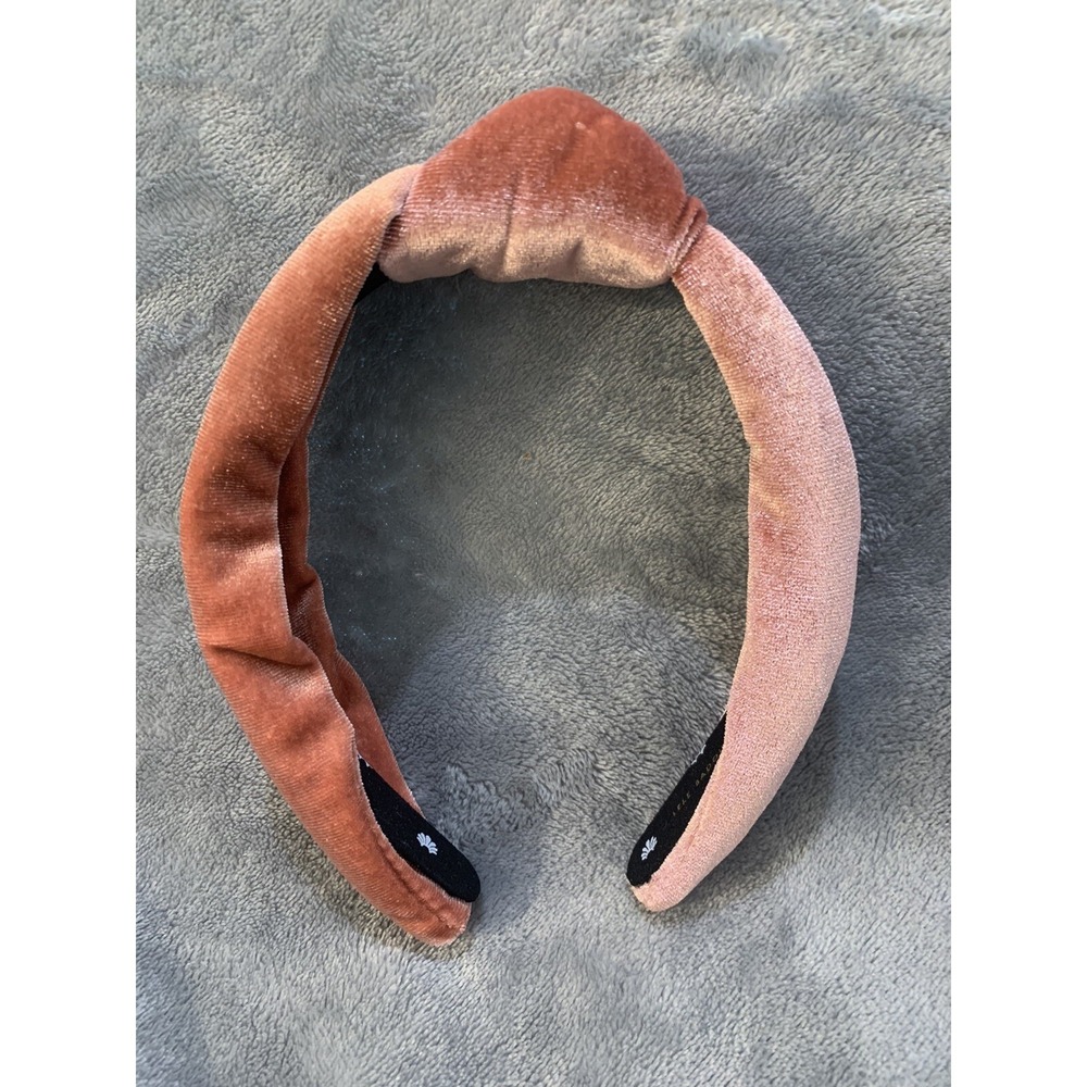 Authentic Lela Sadoughi Pink Velvet Knotted Headband